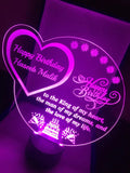 HAPPY BIRTHDAY PERSONALIZED 3D ILLUSION LED Night LAMP